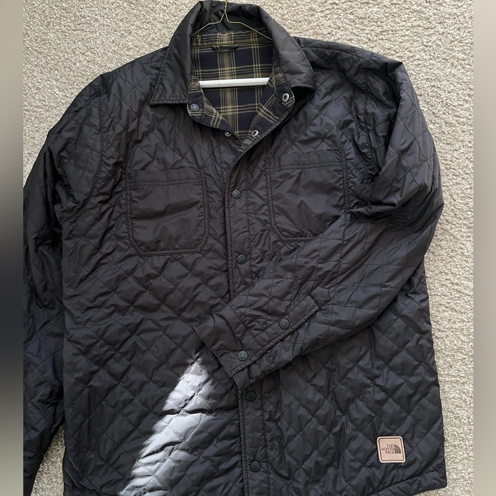 The North Face Quilted Lightweight Reversible Shirt Jacket, Excellent Condition